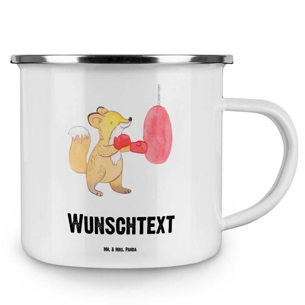 Personalisierte Emaille Tasse Fuchs Boxen Tage Emaille Tasse personalisiert, Emaille Tasse mit Namen, Campingtasse personalisiert, Namenstasse, Campingtasse bedrucken, Campinggeschirr personalsisert, Geschenk, Sport, Sportart, Hobby, Schenken, Danke, Dankeschön, Auszeichnung, Gewinn, Sportler, Boxen, Boxkampf, Boxtraining