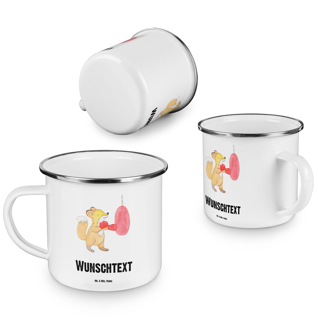 Personalisierte Emaille Tasse Fuchs Boxen Tage Emaille Tasse personalisiert, Emaille Tasse mit Namen, Campingtasse personalisiert, Namenstasse, Campingtasse bedrucken, Campinggeschirr personalsisert, Geschenk, Sport, Sportart, Hobby, Schenken, Danke, Dankeschön, Auszeichnung, Gewinn, Sportler, Boxen, Boxkampf, Boxtraining