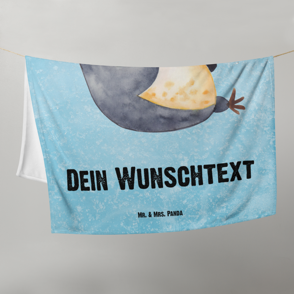 Babydecke mit Namen Pinguin lachend Babdyecke personalisiert, Babydecke mit Namen, Babydecke bedrucken, Babygeschenk personalisiet, Babygeschenk mit Namen, Krabbeldecke mit Namen, Krabbeldecke personalisiert, Pinguin, Pinguine, lustiger Spruch, Optimismus, Fröhlich, Lachen, Humor, Fröhlichkeit