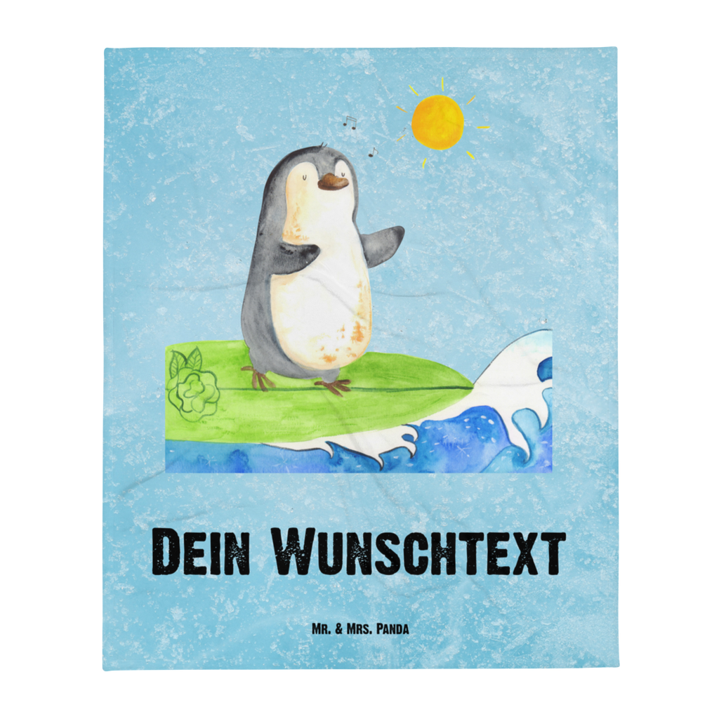 Babydecke mit Namen Pinguin Surfer Babdyecke personalisiert, Babydecke mit Namen, Babydecke bedrucken, Babygeschenk personalisiet, Babygeschenk mit Namen, Krabbeldecke mit Namen, Krabbeldecke personalisiert, Pinguin, Pinguine, surfen, Surfer, Hawaii, Urlaub, Wellen, Wellen reiten, Portugal