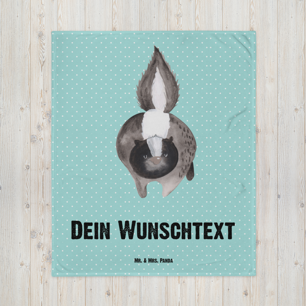 Babydecke mit Namen Stinktier Angriff Babdyecke personalisiert, Babydecke mit Namen, Babydecke bedrucken, Babygeschenk personalisiet, Babygeschenk mit Namen, Krabbeldecke mit Namen, Krabbeldecke personalisiert, Stinktier, Skunk, Wildtier, Raubtier, Stinker, Stinki, wütend, Drohung