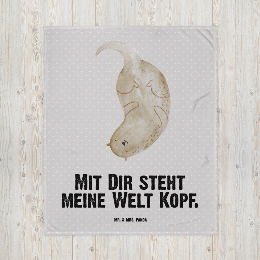 Babydecke Otter kopfüber Babydecke, Babygeschenk, Geschenk Geburt, Babyecke Kuscheldecke, Krabbeldecke, Otter, Fischotter, Seeotter, Otter Seeotter See Otter