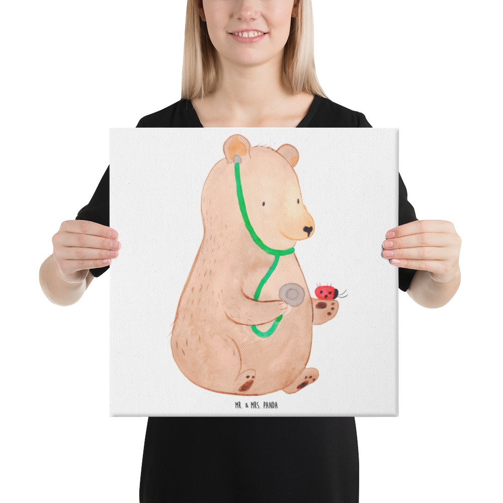Leinwand Bild Bär Arzt Leinwand, Bild, Kunstdruck, Wanddeko, Dekoration, Bär, Teddy, Teddybär, Arzt, Ärztin, Doktor, Professor, Doktorin, Professorin
