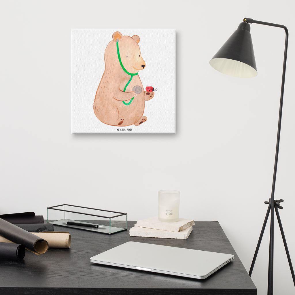 Leinwand Bild Bär Arzt Leinwand, Bild, Kunstdruck, Wanddeko, Dekoration, Bär, Teddy, Teddybär, Arzt, Ärztin, Doktor, Professor, Doktorin, Professorin
