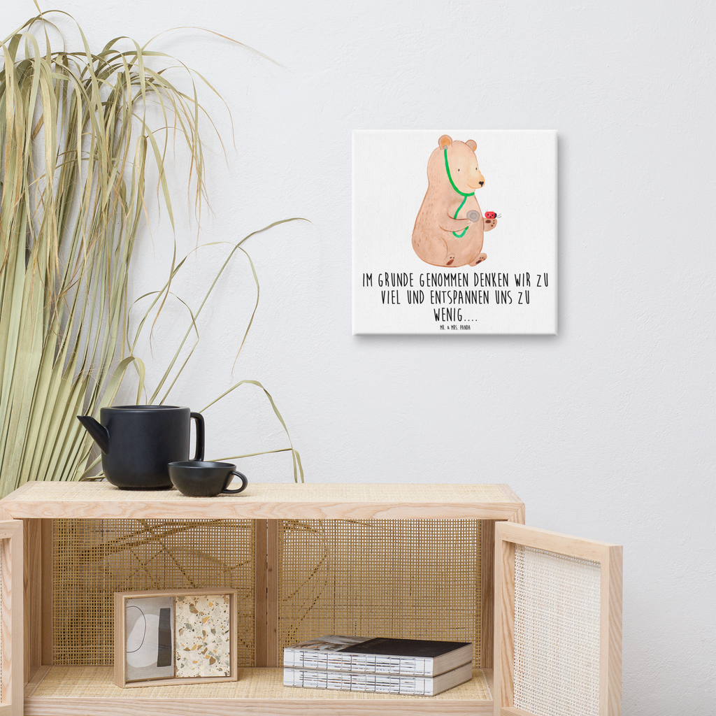 Leinwand Bild Bär Arzt Leinwand, Bild, Kunstdruck, Wanddeko, Dekoration, Bär, Teddy, Teddybär, Arzt, Ärztin, Doktor, Professor, Doktorin, Professorin