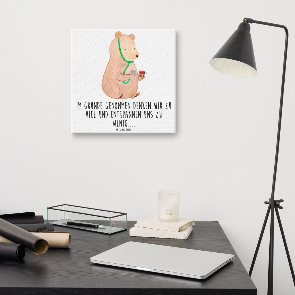 Leinwand Bild Bär Arzt Leinwand, Bild, Kunstdruck, Wanddeko, Dekoration, Bär, Teddy, Teddybär, Arzt, Ärztin, Doktor, Professor, Doktorin, Professorin