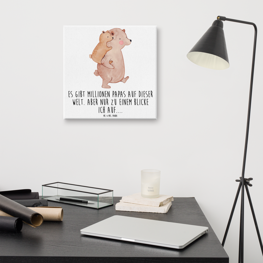 Leinwand Bild Papa Bär Leinwand, Bild, Kunstdruck, Wanddeko, Dekoration, Familie, Vatertag, Muttertag, Bruder, Schwester, Mama, Papa, Oma, Opa, Geschenk, Vater, Papi, Vati, Onkel, Geburtstag