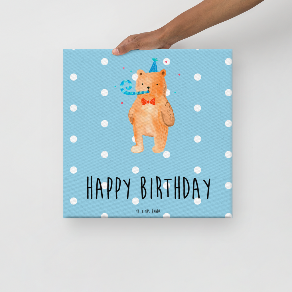 Leinwand Bild Birthday Bär Leinwand, Bild, Kunstdruck, Wanddeko, Dekoration, Bär, Teddy, Teddybär, Happy Birthday, Alles Gute, Glückwunsch, Geburtstag