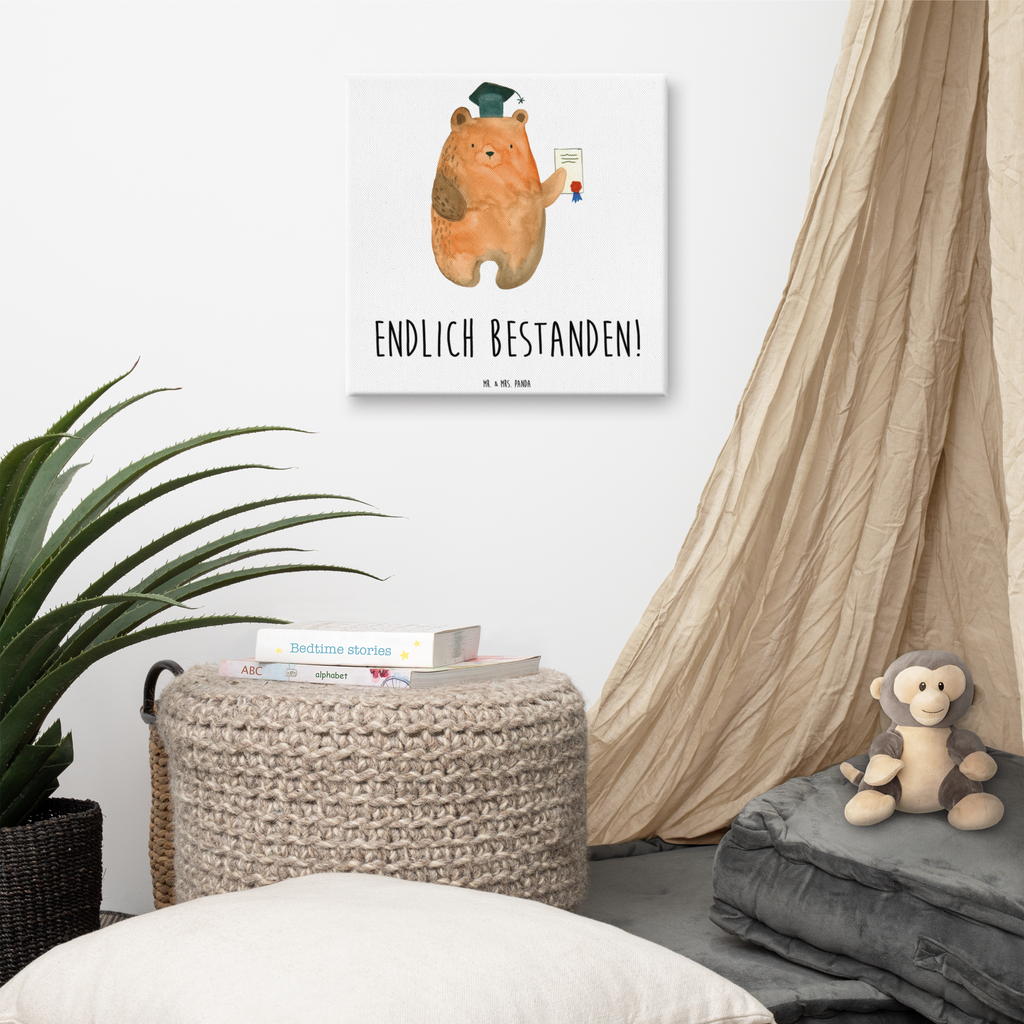 Leinwand Bild Prüfungsbär Leinwand, Bild, Kunstdruck, Wanddeko, Dekoration, Bär, Teddy, Teddybär, Abitur, Prüfungen, Prüfung bestanden, Abschluss, Zeugnis, Abschlusszeugnis