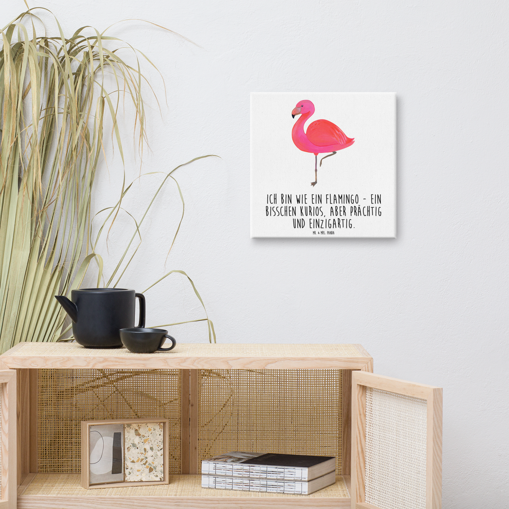 Leinwand Bild Flamingo classic Leinwand, Bild, Kunstdruck, Wanddeko, Dekoration, Flamingo, Einzigartig, Selbstliebe, Stolz, ich, für mich, Spruch, Freundin, Freundinnen, Außenseiter, Sohn, Tochter, Geschwister
