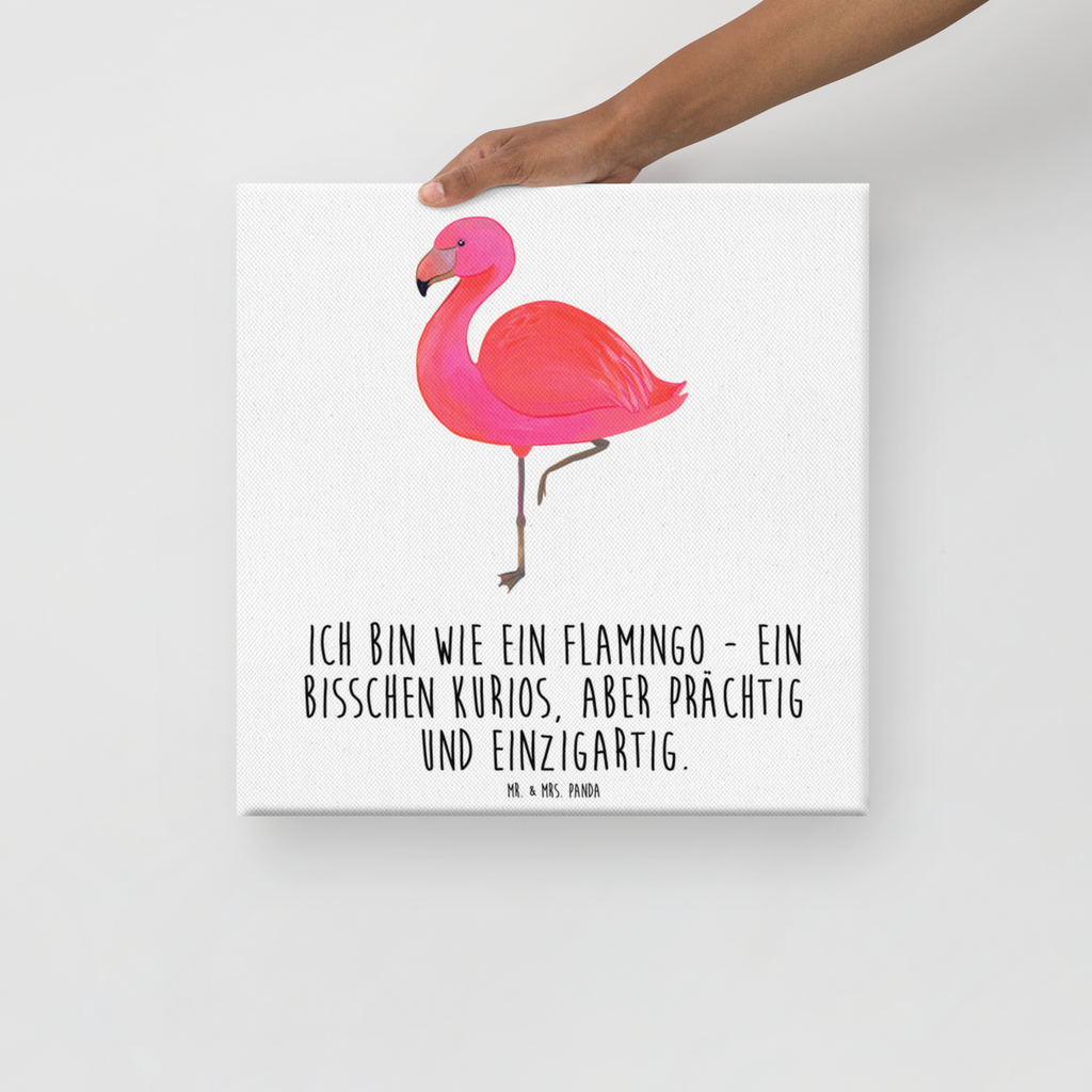 Leinwand Bild Flamingo classic Leinwand, Bild, Kunstdruck, Wanddeko, Dekoration, Flamingo, Einzigartig, Selbstliebe, Stolz, ich, für mich, Spruch, Freundin, Freundinnen, Außenseiter, Sohn, Tochter, Geschwister