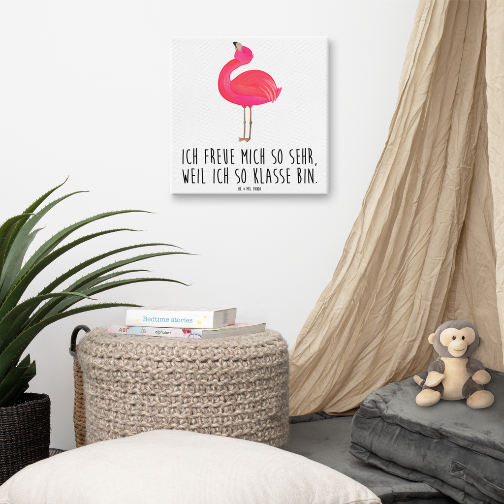 Leinwand Bild Flamingo stolz Leinwand, Bild, Kunstdruck, Wanddeko, Dekoration, Flamingo, stolz, Freude, Selbstliebe, Selbstakzeptanz, Freundin, beste Freundin, Tochter, Mama, Schwester