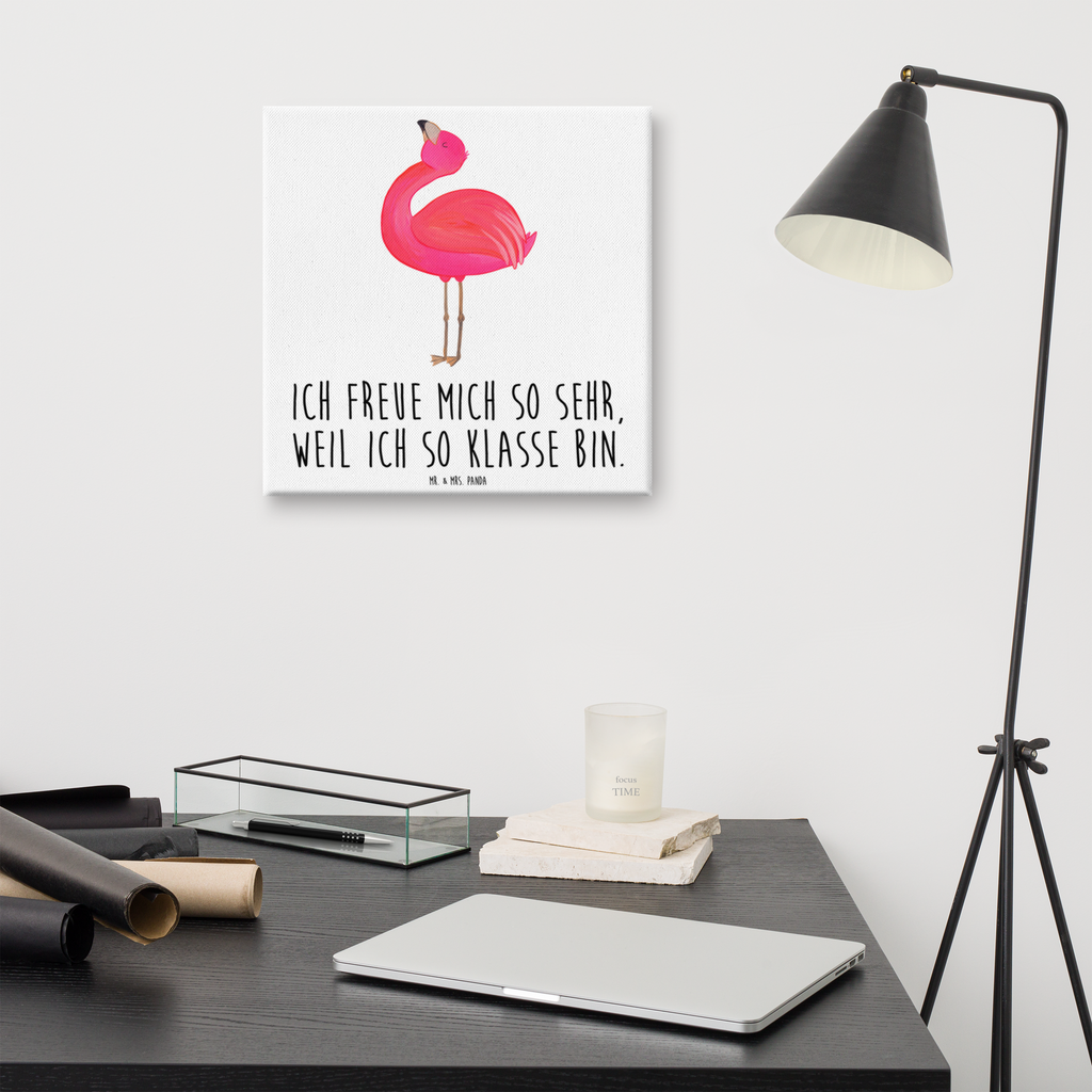 Leinwand Bild Flamingo stolz Leinwand, Bild, Kunstdruck, Wanddeko, Dekoration, Flamingo, stolz, Freude, Selbstliebe, Selbstakzeptanz, Freundin, beste Freundin, Tochter, Mama, Schwester