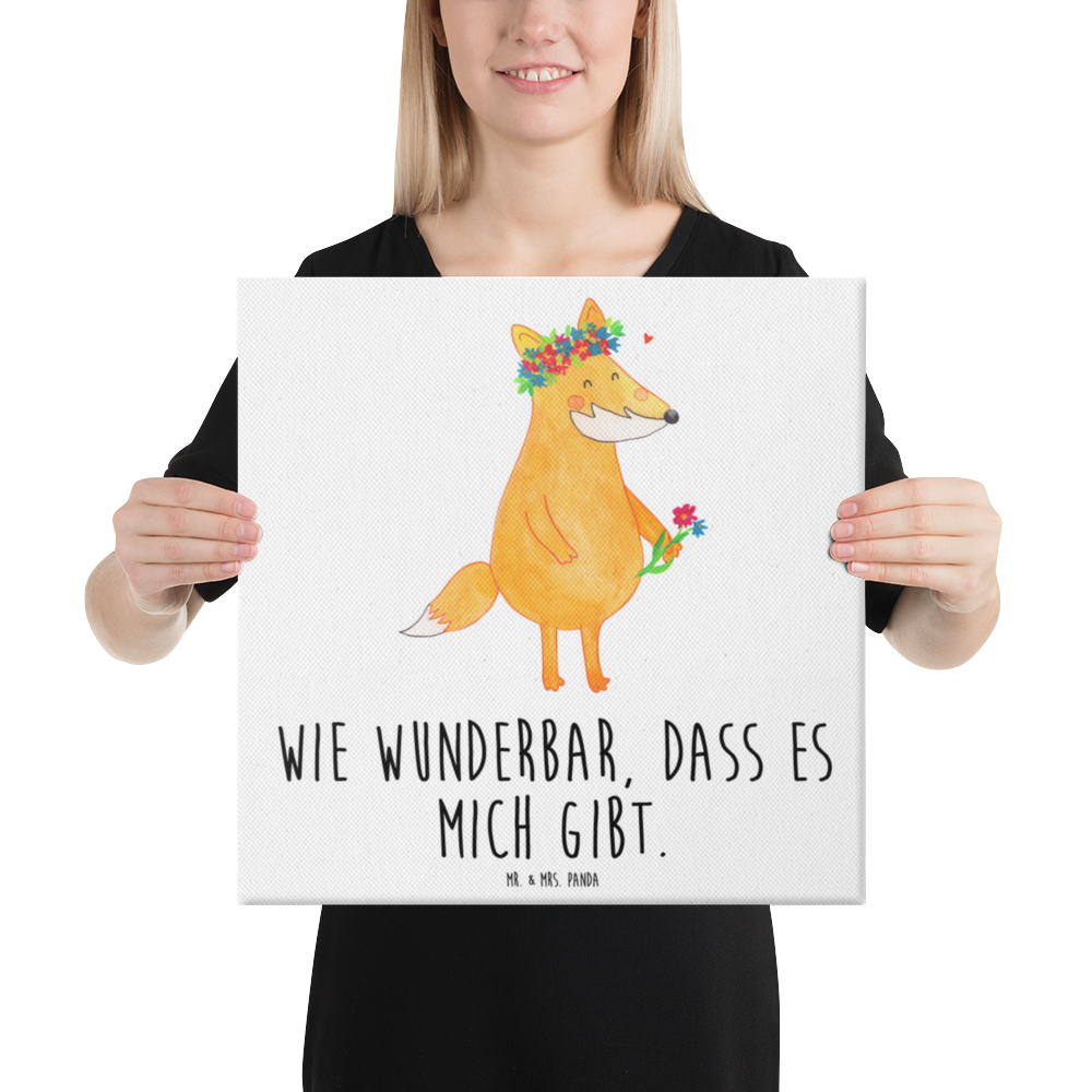 Leinwand Bild Fuchs Blumenliebe Leinwand, Bild, Kunstdruck, Wanddeko, Dekoration, Fuchs, Füchse, Fox, Liebe, Freundin, Fuchsmädchen, Blumenmädchen, Freundinnen, Liebesbeweis, Blume, Blumen, Motivation, Freude, ich, mich, Selbstliebe