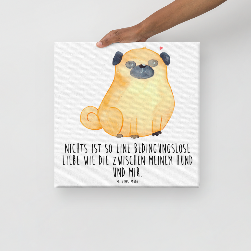 Leinwand Bild Mops Leinwand, Bild, Kunstdruck, Wanddeko, Dekoration, Hund, Hundemotiv, Haustier, Hunderasse, Tierliebhaber, Hundebesitzer, Sprüche, Mops, Liebe, Hundeliebe