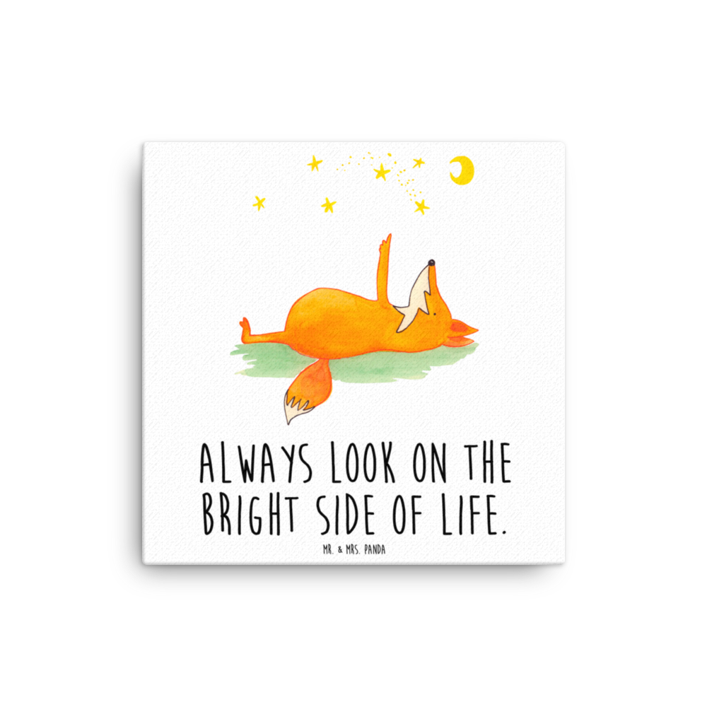 Leinwand Bild Fuchs Sterne Leinwand, Bild, Kunstdruck, Wanddeko, Dekoration, Fuchs, Füchse, tröstende Worte, Spruch positiv, Spruch schön, Romantik, Always Look on the Bright Side of Life