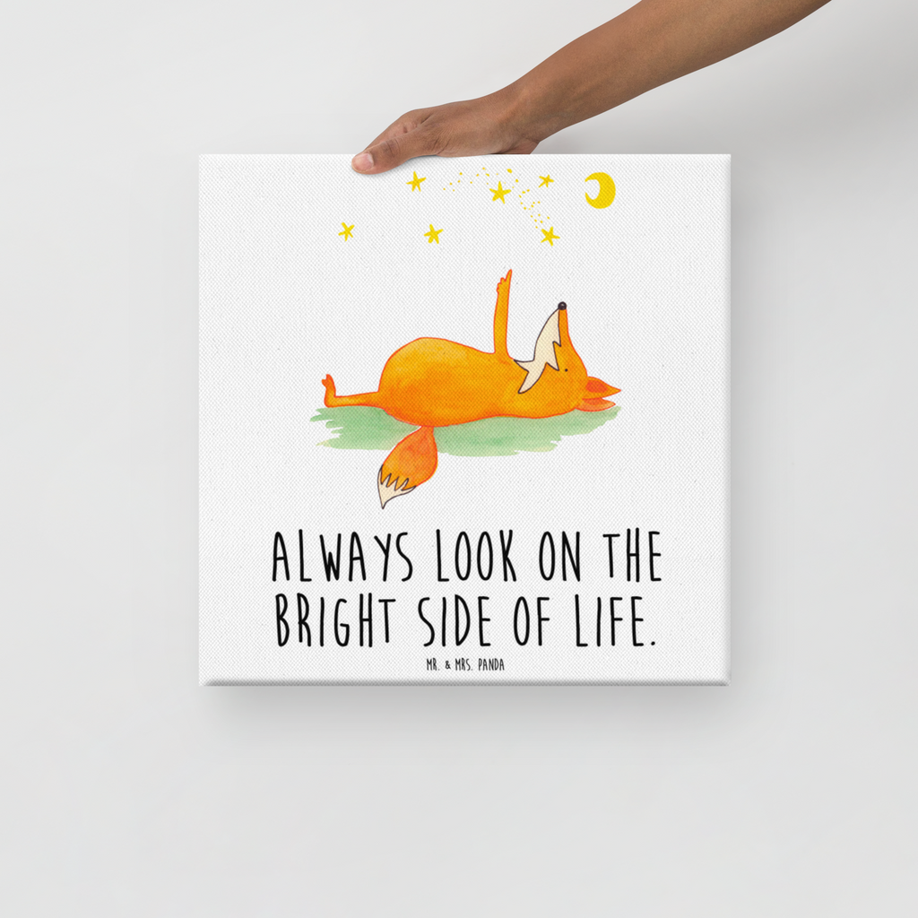Leinwand Bild Fuchs Sterne Leinwand, Bild, Kunstdruck, Wanddeko, Dekoration, Fuchs, Füchse, tröstende Worte, Spruch positiv, Spruch schön, Romantik, Always Look on the Bright Side of Life