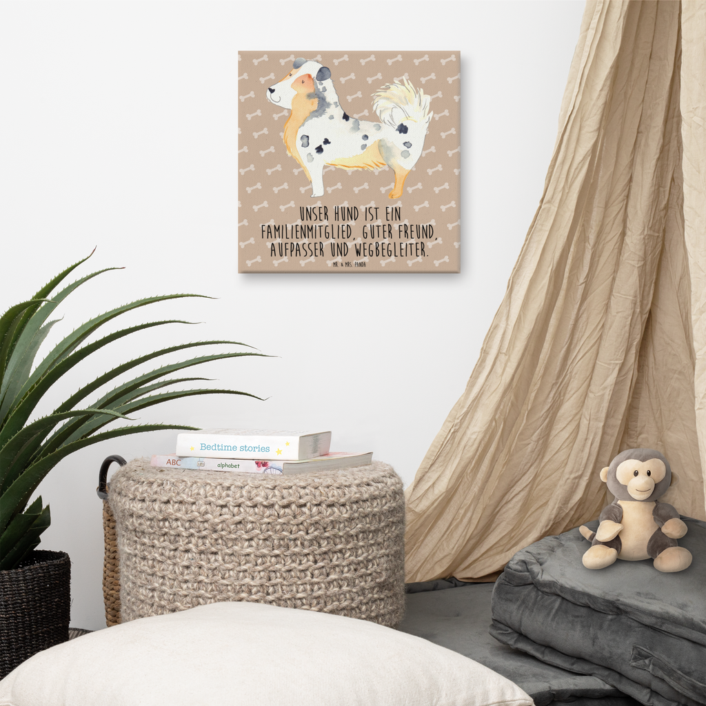 Leinwand Bild Australien Shepherd Leinwand, Bild, Kunstdruck, Wanddeko, Dekoration, Hund, Hundemotiv, Haustier, Hunderasse, Tierliebhaber, Hundebesitzer, Sprüche, Australien Shepherd, Shepherd, Hundeliebe, Familienhund, Spruch