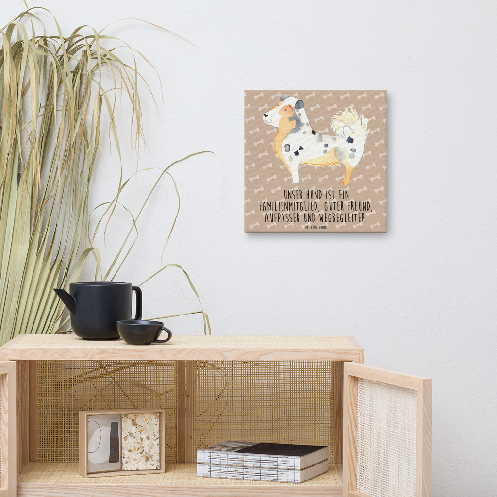 Leinwand Bild Australien Shepherd Leinwand, Bild, Kunstdruck, Wanddeko, Dekoration, Hund, Hundemotiv, Haustier, Hunderasse, Tierliebhaber, Hundebesitzer, Sprüche, Australien Shepherd, Shepherd, Hundeliebe, Familienhund, Spruch