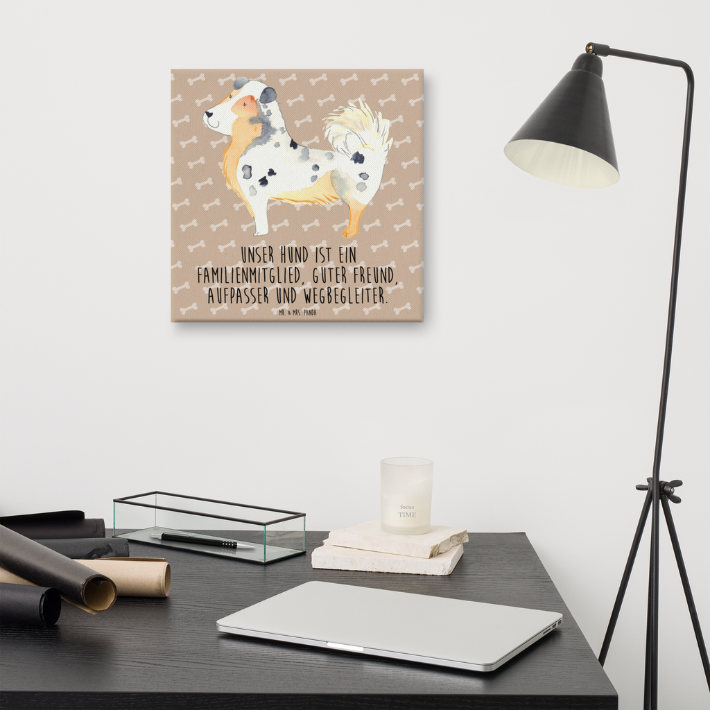 Leinwand Bild Australien Shepherd Leinwand, Bild, Kunstdruck, Wanddeko, Dekoration, Hund, Hundemotiv, Haustier, Hunderasse, Tierliebhaber, Hundebesitzer, Sprüche, Australien Shepherd, Shepherd, Hundeliebe, Familienhund, Spruch