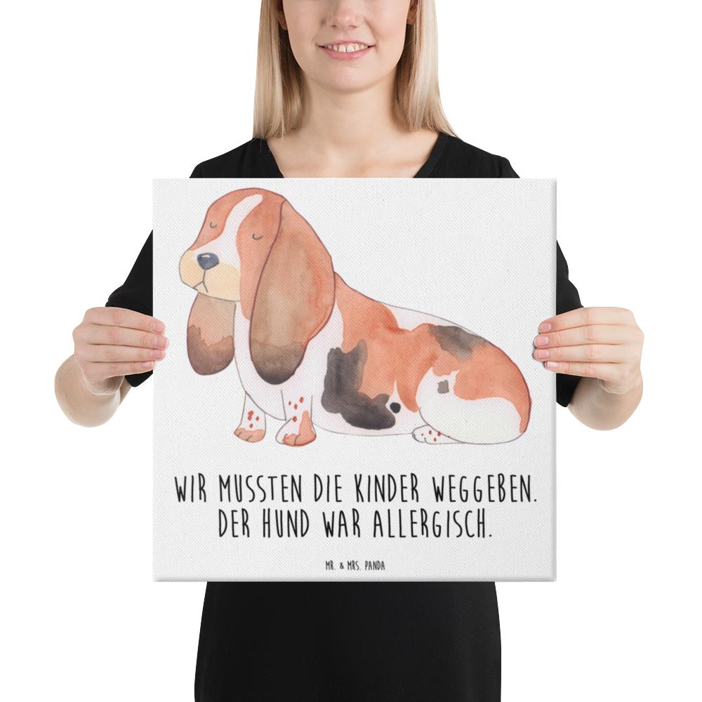 Leinwand Bild Hund Basset Hound Leinwand, Bild, Kunstdruck, Wanddeko, Dekoration, Hund, Hundemotiv, Haustier, Hunderasse, Tierliebhaber, Hundebesitzer, Sprüche, Basset Hound, Basset, Hundeliebe, kinderlos