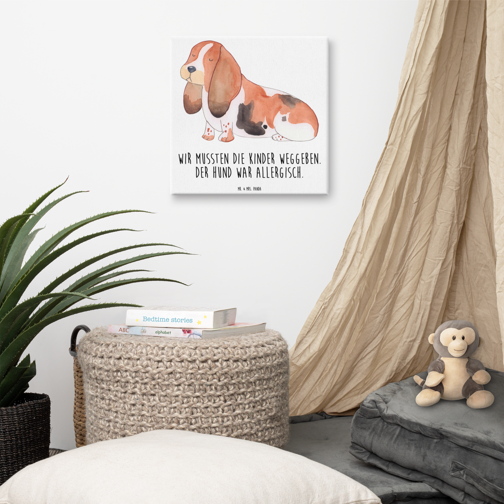 Leinwand Bild Hund Basset Hound Leinwand, Bild, Kunstdruck, Wanddeko, Dekoration, Hund, Hundemotiv, Haustier, Hunderasse, Tierliebhaber, Hundebesitzer, Sprüche, Basset Hound, Basset, Hundeliebe, kinderlos