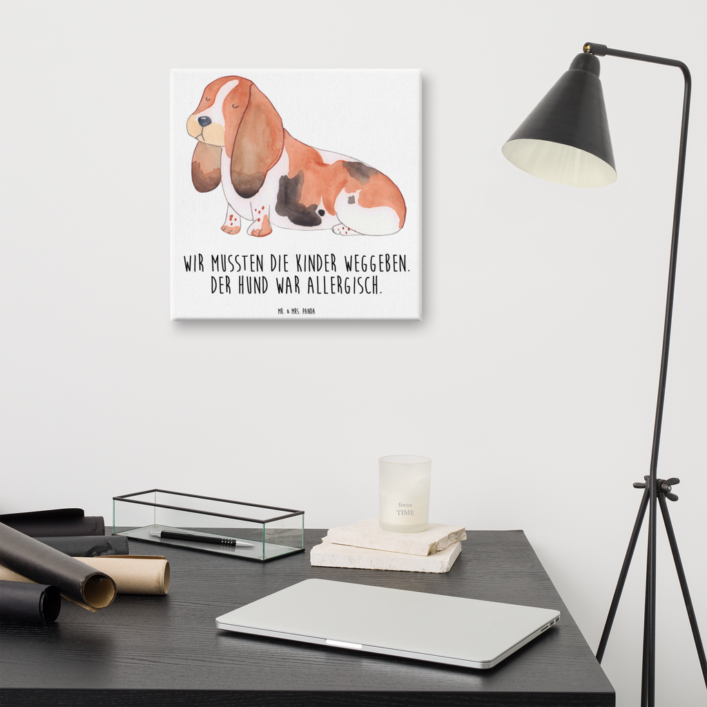 Leinwand Bild Hund Basset Hound Leinwand, Bild, Kunstdruck, Wanddeko, Dekoration, Hund, Hundemotiv, Haustier, Hunderasse, Tierliebhaber, Hundebesitzer, Sprüche, Basset Hound, Basset, Hundeliebe, kinderlos
