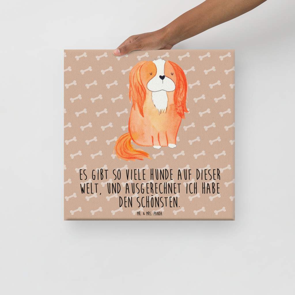 Leinwand Bild Cavalier King Charles Spaniel Leinwand, Bild, Kunstdruck, Wanddeko, Dekoration, Hund, Hundemotiv, Haustier, Hunderasse, Tierliebhaber, Hundebesitzer, Sprüche, Cavalier King Charles Spaniel, Cockerspaniel, Spaniel, Spruch, schönster Hund