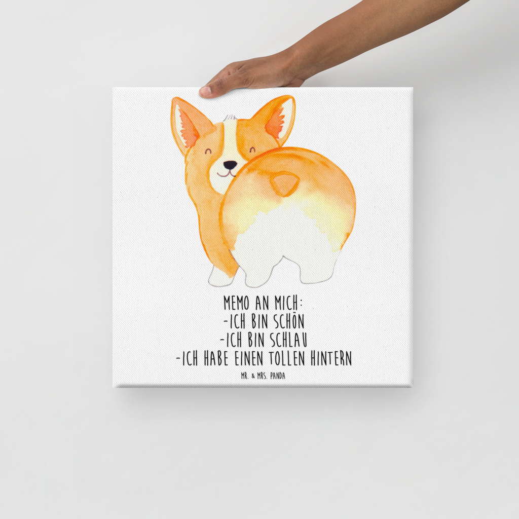Leinwand Bild Corgie Po Leinwand, Bild, Kunstdruck, Wanddeko, Dekoration, Hund, Hundemotiv, Haustier, Hunderasse, Tierliebhaber, Hundebesitzer, Sprüche, Corgie, Hundeliebe, Motivation, Selbstliebe, Spruch