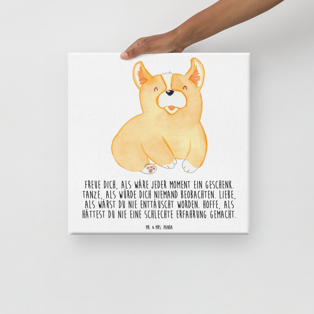 Leinwand Bild Corgie Leinwand, Bild, Kunstdruck, Wanddeko, Dekoration, Hund, Hundemotiv, Haustier, Hunderasse, Tierliebhaber, Hundebesitzer, Sprüche, Corgie, Welsh Corgie Pembroke, britisch, Motivation, Spruch, Hundespruch, Lebensfreude