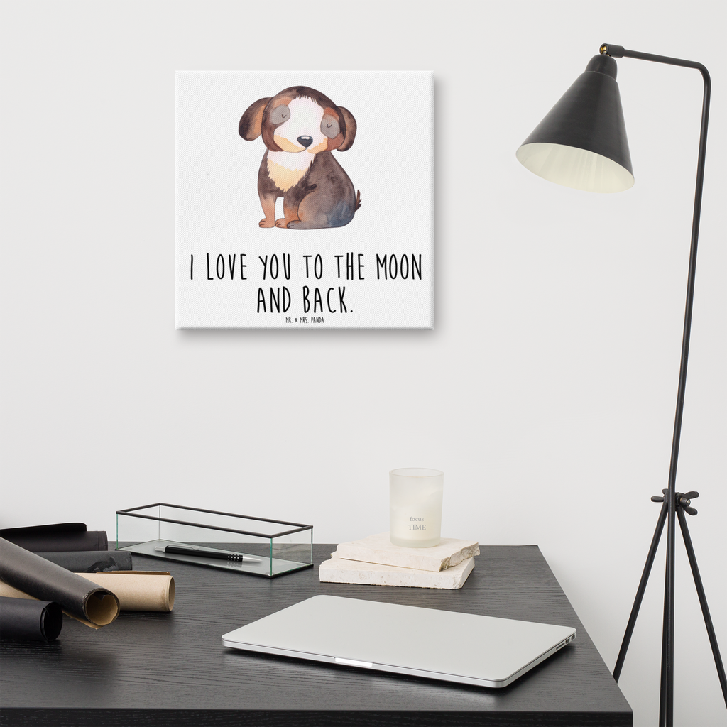 Leinwand Bild Hund entspannt Leinwand, Bild, Kunstdruck, Wanddeko, Dekoration, Hund, Hundemotiv, Haustier, Hunderasse, Tierliebhaber, Hundebesitzer, Sprüche, schwarzer Hund, Hundeliebe, Liebe, Hundeglück