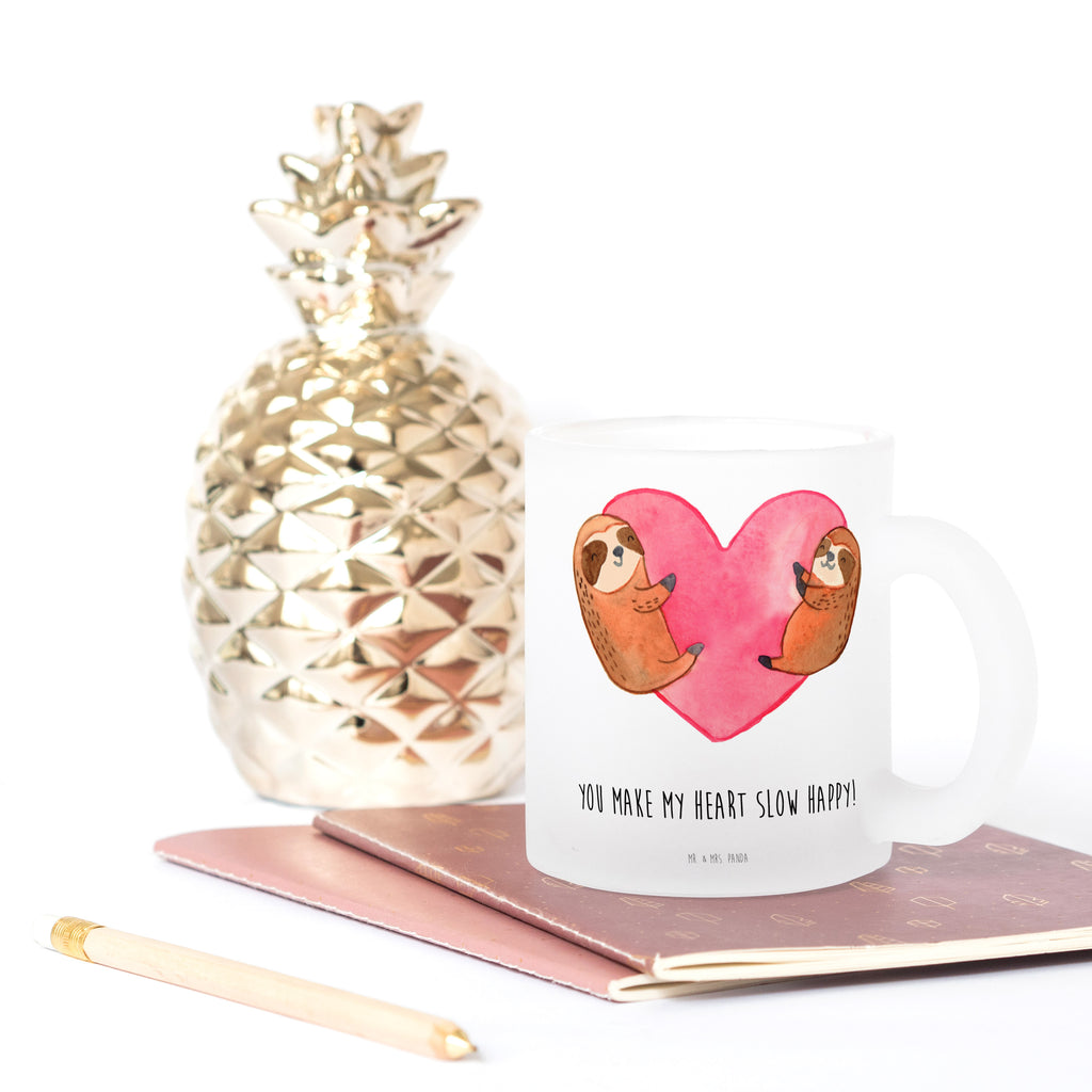 Teetasse Faultiere Herz Teetasse, Teeglas, Teebecher, Tasse mit Henkel, Tasse, Glas Teetasse, Teetasse aus Glas, Liebe, Partner, Freund, Freundin, Ehemann, Ehefrau, Heiraten, Verlobung, Heiratsantrag, Liebesgeschenk, Jahrestag, Hocheitstag, Valentinstag, Geschenk für Frauen, Hochzeitstag, Mitbringsel, Geschenk für Freundin, Geschenk für Partner, Liebesbeweis, für Männer, für Ehemann