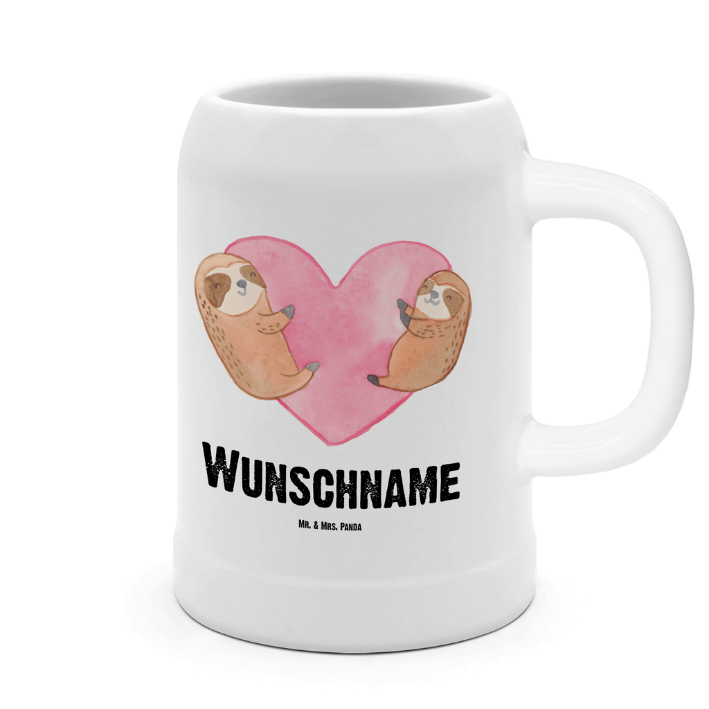 Personalisierter Bierkrug Faultiere Herz Bierkrug mit Namen, Bierkrug personalisieren, Bierglas mit Namen, Personalisierung, Bedrucken, Liebe, Partner, Freund, Freundin, Ehemann, Ehefrau, Heiraten, Verlobung, Heiratsantrag, Liebesgeschenk, Jahrestag, Hocheitstag, Valentinstag, Geschenk für Frauen, Hochzeitstag, Mitbringsel, Geschenk für Freundin, Geschenk für Partner, Liebesbeweis, für Männer, für Ehemann