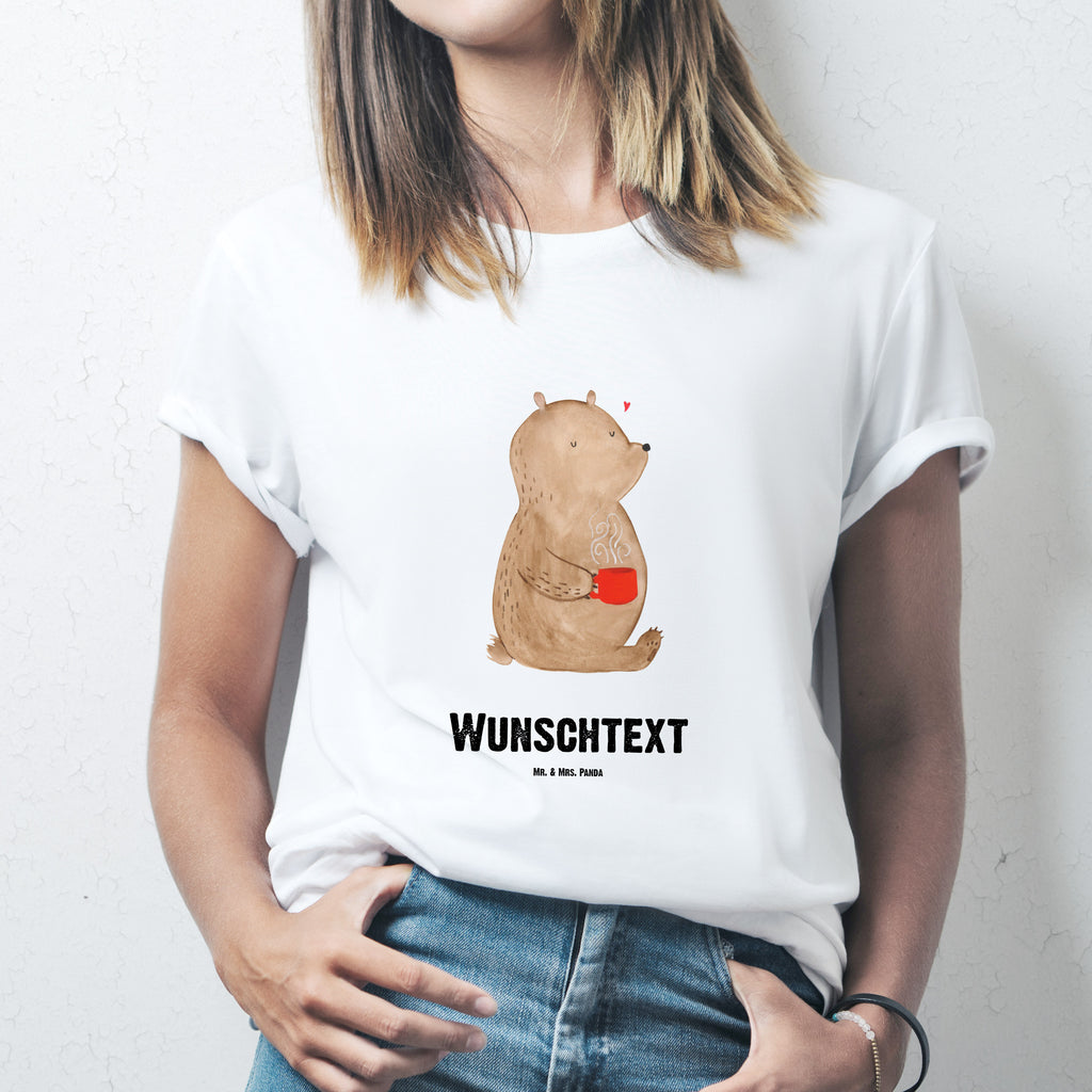 Größe XL Personalisiertes T-Shirt Bär Morgenkaffee T-Shirt Personalisiert, T-Shirt mit Namen, T-Shirt mit Aufruck, Männer, Frauen, Liebe, Partner, Freund, Freundin, Ehemann, Ehefrau, Heiraten, Verlobung, Heiratsantrag, Liebesgeschenk, Jahrestag, Hocheitstag, Valentinstag, Geschenk für Frauen, Hochzeitstag, Mitbringsel, Geschenk für Freundin, Geschenk für Partner, Liebesbeweis, für Männer, für Ehemann