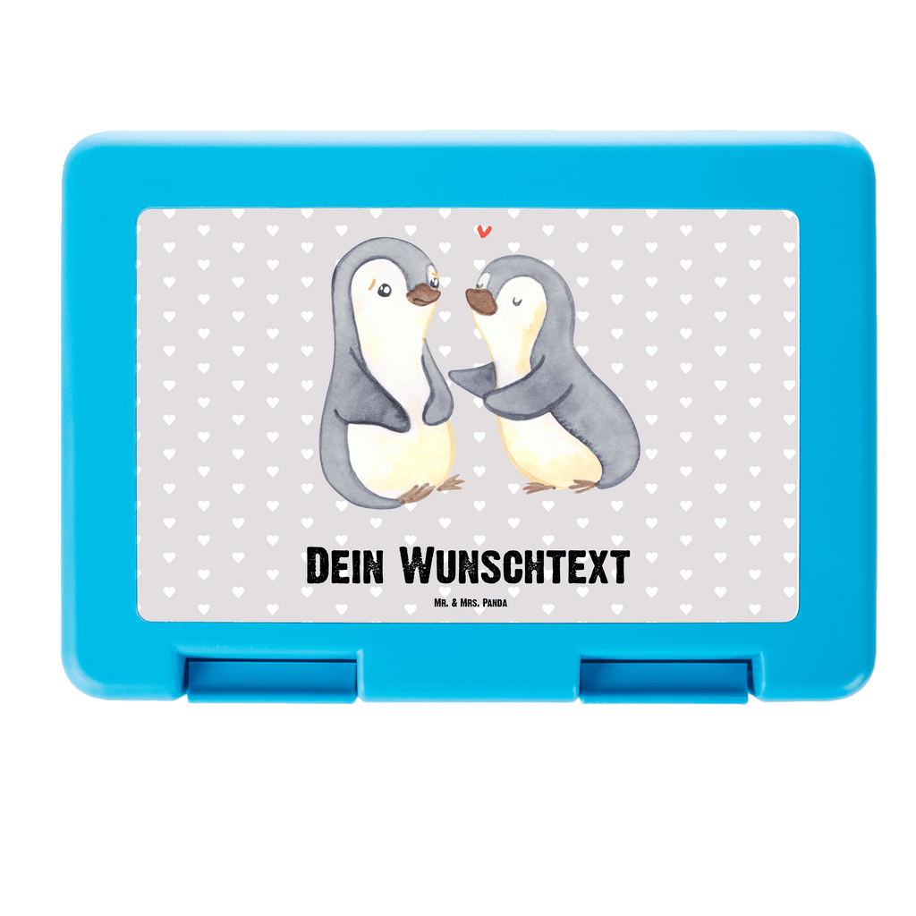Personalisierte Brotdose Pinguine trösten Brotdose personalisiert, Brotbox, Snackbox, Lunch box, Butterbrotdose, Brotzeitbox, Liebe, Partner, Freund, Freundin, Ehemann, Ehefrau, Heiraten, Verlobung, Heiratsantrag, Liebesgeschenk, Jahrestag, Hocheitstag, Valentinstag, Geschenk für Frauen, Hochzeitstag, Mitbringsel, Geschenk für Freundin, Geschenk für Partner, Liebesbeweis, für Männer, für Ehemann