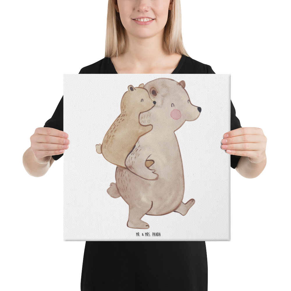 Leinwand Bild Papa Bär Leinwand, Bild, Kunstdruck, Wanddeko, Dekoration, Familie, Vatertag, Muttertag, Bruder, Schwester, Mama, Papa, Oma, Opa, Geschenk, Vater, Papi, Vati, Onkel, Geburtstag