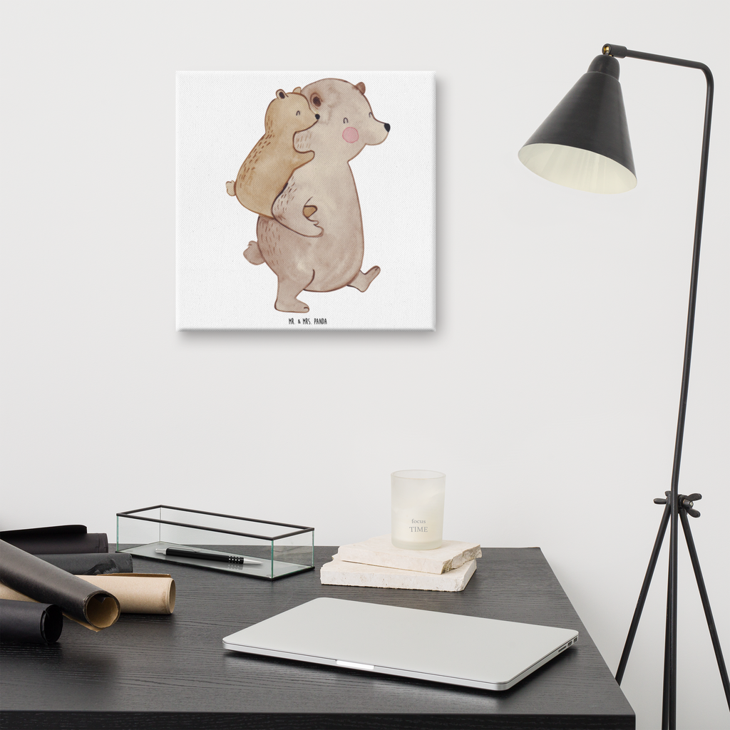 Leinwand Bild Papa Bär Leinwand, Bild, Kunstdruck, Wanddeko, Dekoration, Familie, Vatertag, Muttertag, Bruder, Schwester, Mama, Papa, Oma, Opa, Geschenk, Vater, Papi, Vati, Onkel, Geburtstag