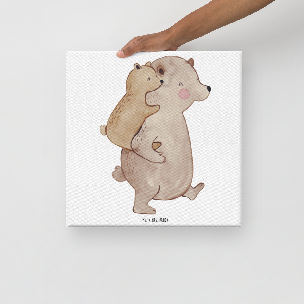 Leinwand Bild Papa Bär Leinwand, Bild, Kunstdruck, Wanddeko, Dekoration, Familie, Vatertag, Muttertag, Bruder, Schwester, Mama, Papa, Oma, Opa, Geschenk, Vater, Papi, Vati, Onkel, Geburtstag