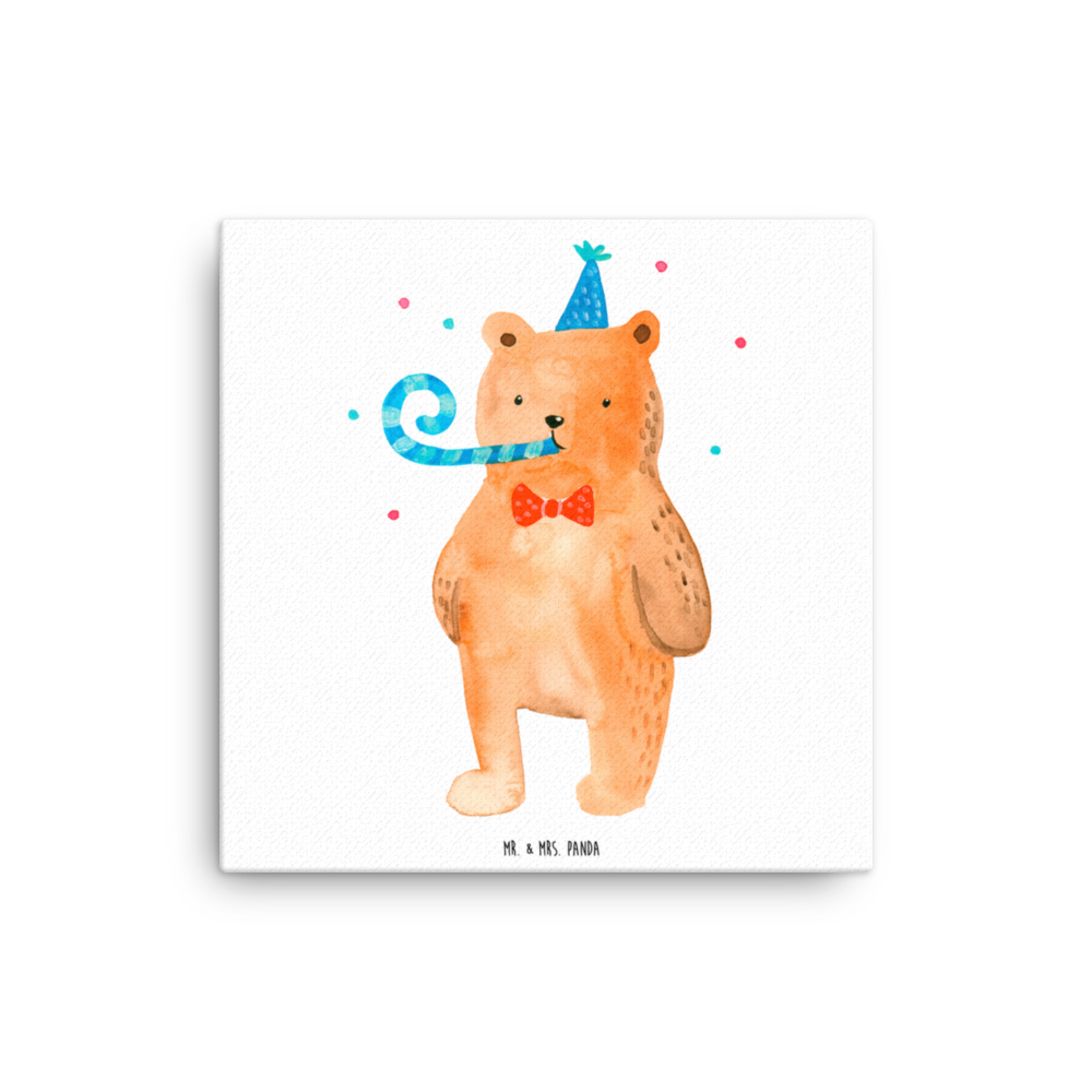 Leinwand Bild Birthday Bär Leinwand, Bild, Kunstdruck, Wanddeko, Dekoration, Bär, Teddy, Teddybär, Happy Birthday, Alles Gute, Glückwunsch, Geburtstag