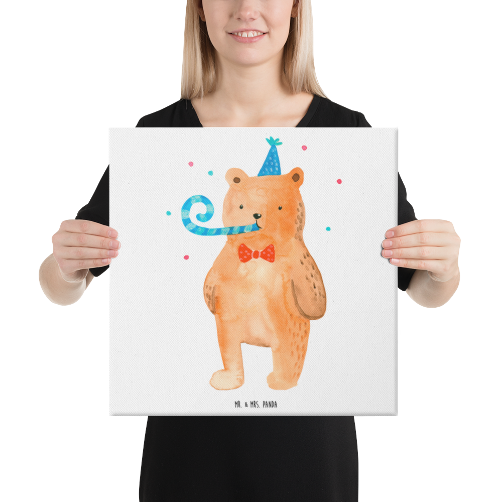 Leinwand Bild Birthday Bär Leinwand, Bild, Kunstdruck, Wanddeko, Dekoration, Bär, Teddy, Teddybär, Happy Birthday, Alles Gute, Glückwunsch, Geburtstag