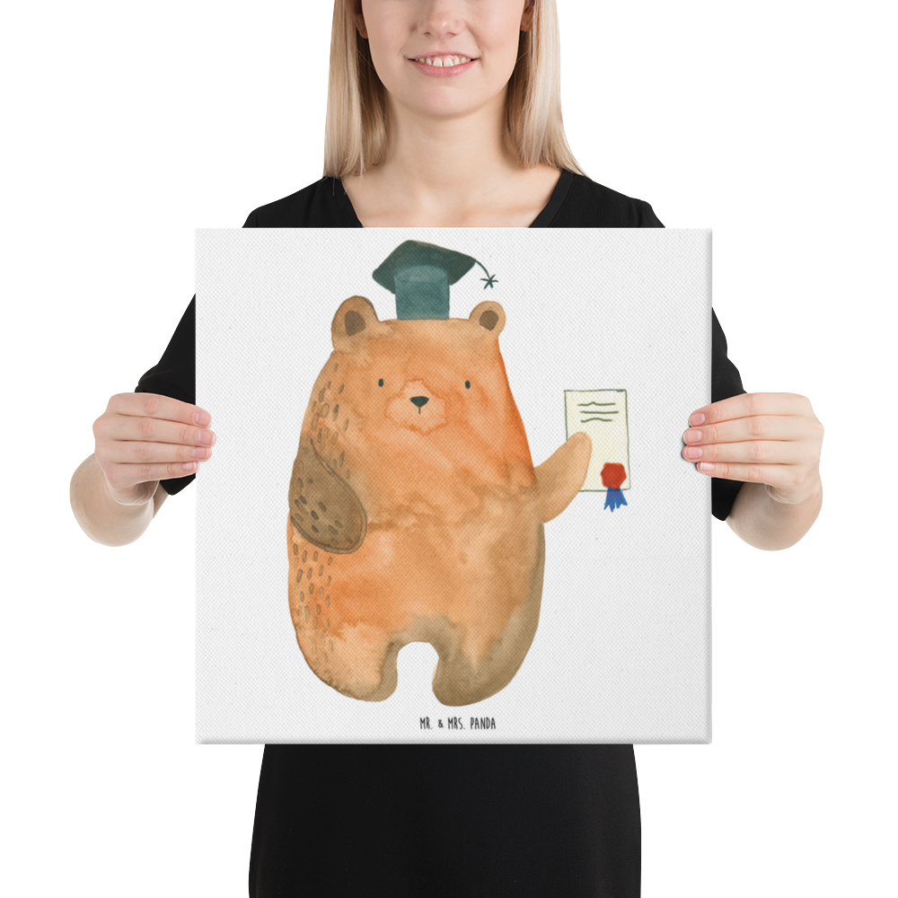 Leinwand Bild Prüfungsbär Leinwand, Bild, Kunstdruck, Wanddeko, Dekoration, Bär, Teddy, Teddybär, Abitur, Prüfungen, Prüfung bestanden, Abschluss, Zeugnis, Abschlusszeugnis