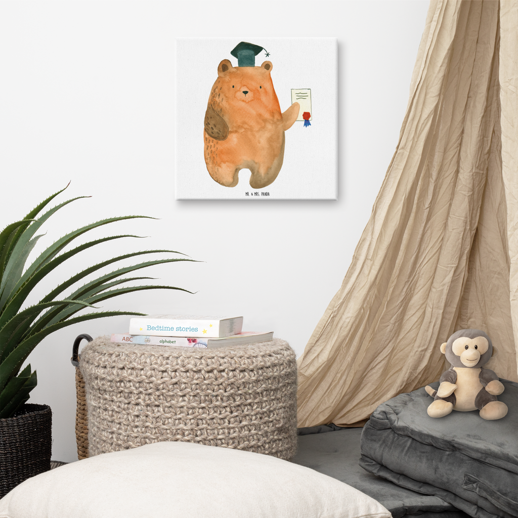 Leinwand Bild Prüfungsbär Leinwand, Bild, Kunstdruck, Wanddeko, Dekoration, Bär, Teddy, Teddybär, Abitur, Prüfungen, Prüfung bestanden, Abschluss, Zeugnis, Abschlusszeugnis
