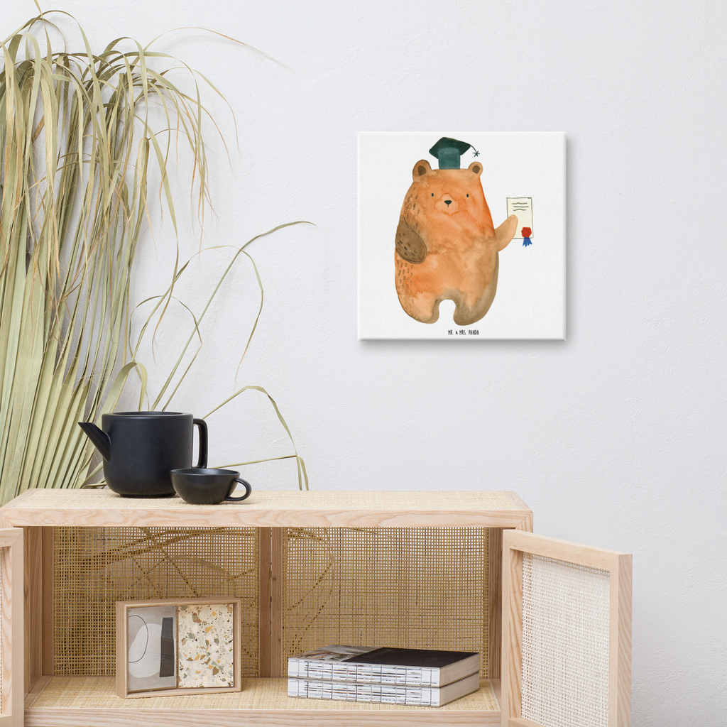 Leinwand Bild Prüfungsbär Leinwand, Bild, Kunstdruck, Wanddeko, Dekoration, Bär, Teddy, Teddybär, Abitur, Prüfungen, Prüfung bestanden, Abschluss, Zeugnis, Abschlusszeugnis