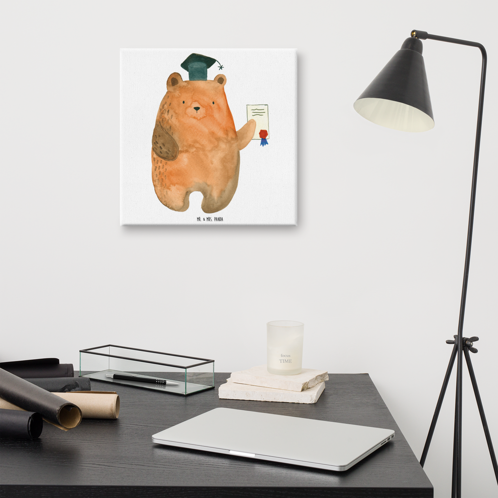 Leinwand Bild Prüfungsbär Leinwand, Bild, Kunstdruck, Wanddeko, Dekoration, Bär, Teddy, Teddybär, Abitur, Prüfungen, Prüfung bestanden, Abschluss, Zeugnis, Abschlusszeugnis