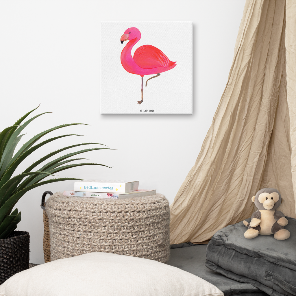 Leinwand Bild Flamingo classic Leinwand, Bild, Kunstdruck, Wanddeko, Dekoration, Flamingo, Einzigartig, Selbstliebe, Stolz, ich, für mich, Spruch, Freundin, Freundinnen, Außenseiter, Sohn, Tochter, Geschwister