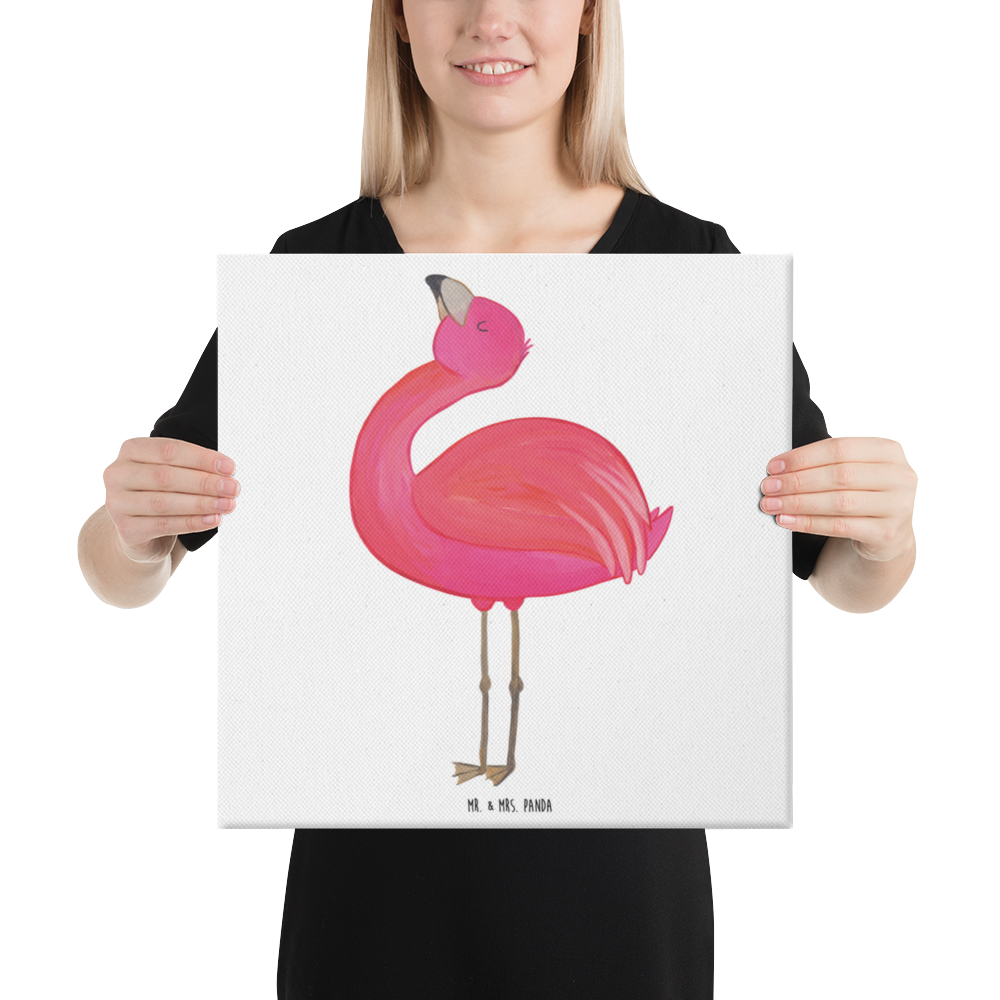 Leinwand Bild Flamingo stolz Leinwand, Bild, Kunstdruck, Wanddeko, Dekoration, Flamingo, stolz, Freude, Selbstliebe, Selbstakzeptanz, Freundin, beste Freundin, Tochter, Mama, Schwester
