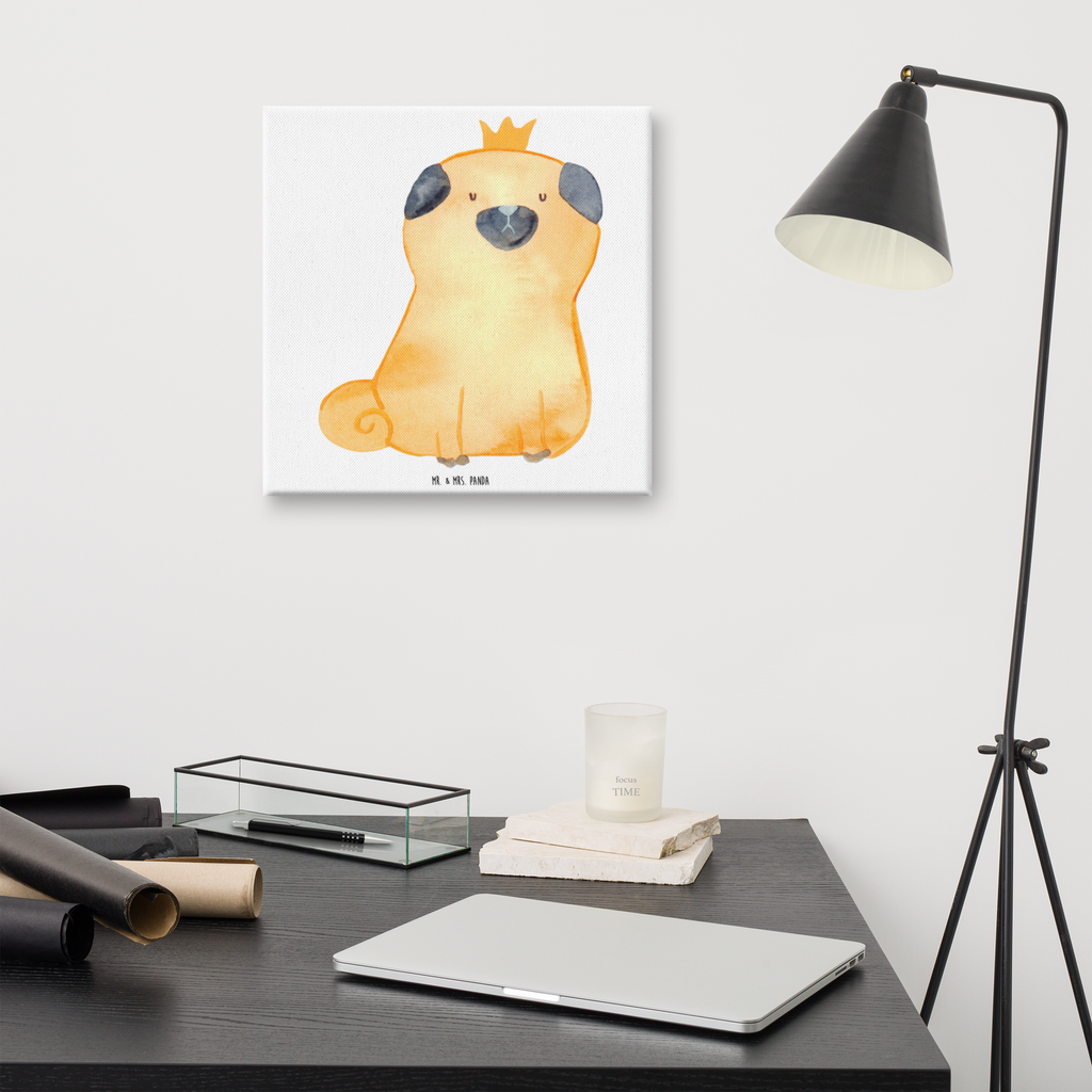 Leinwand Bild Mops Krone Leinwand, Bild, Kunstdruck, Wanddeko, Dekoration, Hund, Hundemotiv, Haustier, Hunderasse, Tierliebhaber, Hundebesitzer, Sprüche, Mops, allergisch, kinderlos, Hausregel, Hundebesitzer. Spruch, lustig