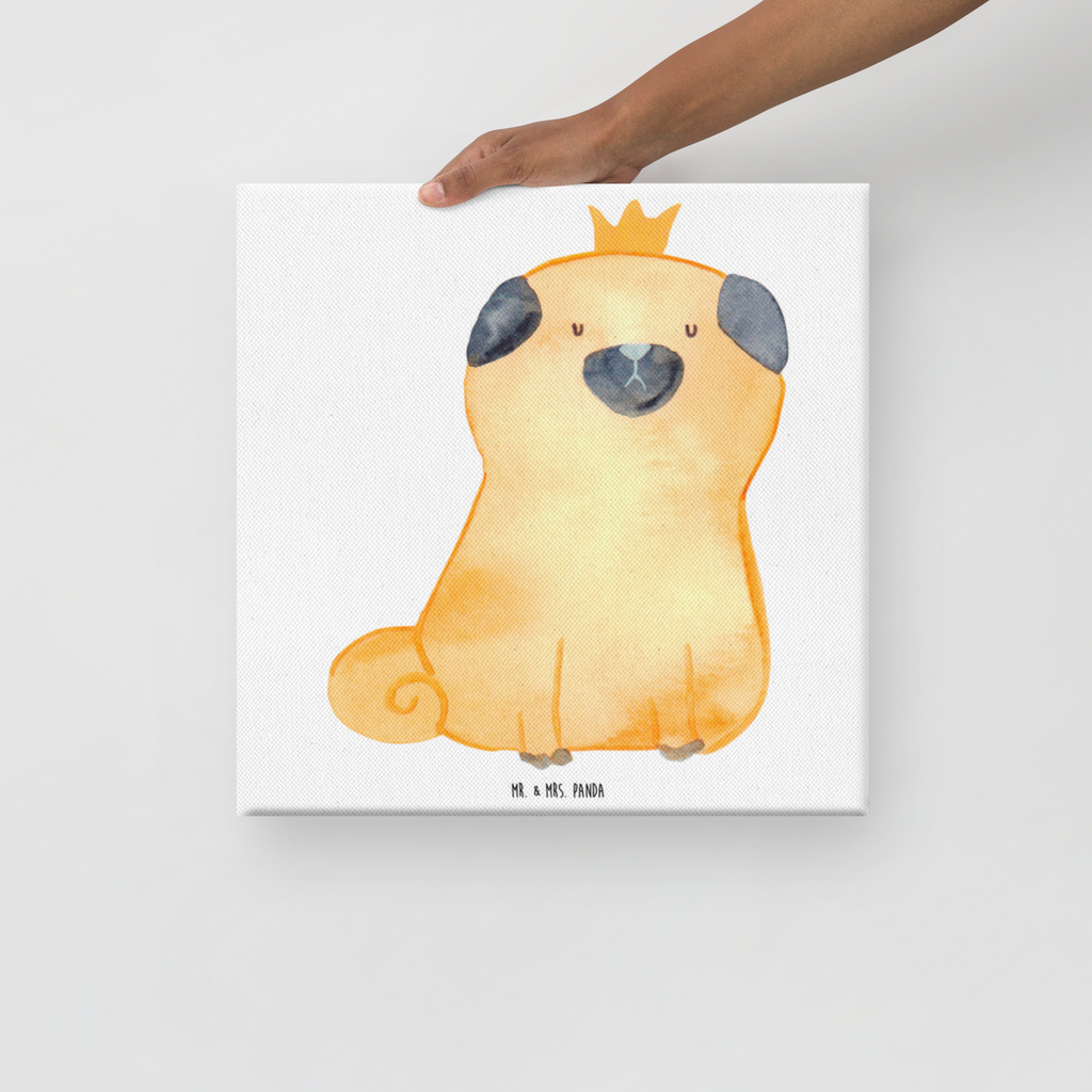 Leinwand Bild Mops Krone Leinwand, Bild, Kunstdruck, Wanddeko, Dekoration, Hund, Hundemotiv, Haustier, Hunderasse, Tierliebhaber, Hundebesitzer, Sprüche, Mops, allergisch, kinderlos, Hausregel, Hundebesitzer. Spruch, lustig