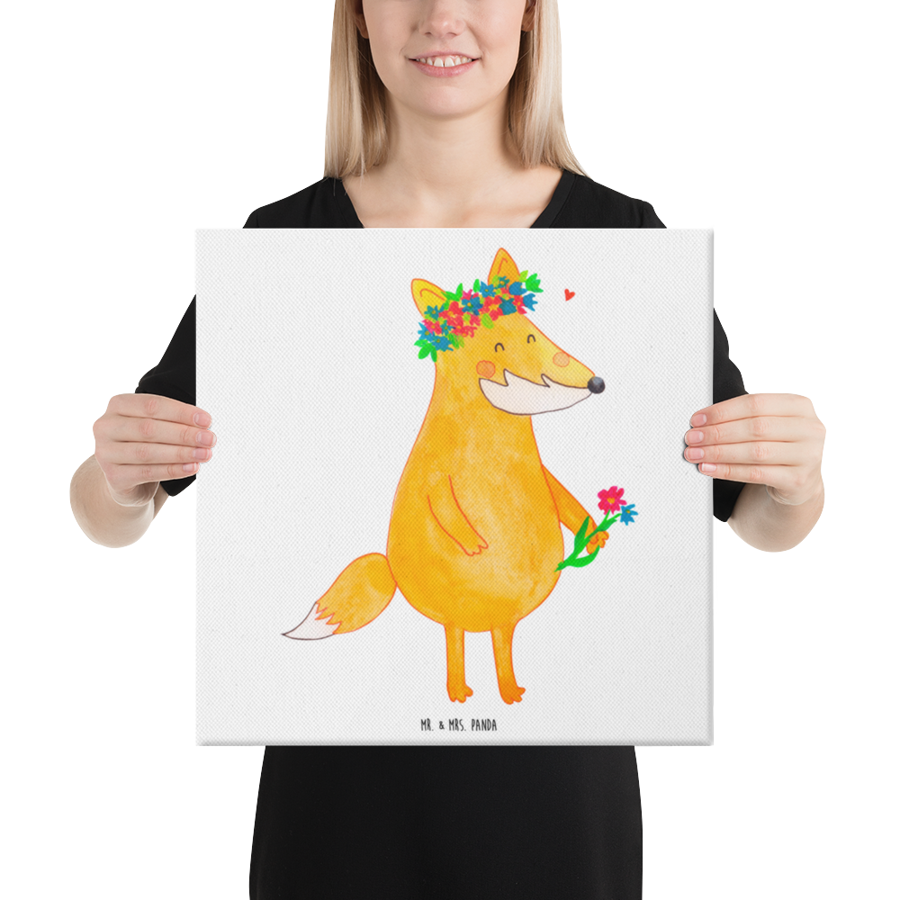 Leinwand Bild Fuchs Blumenliebe Leinwand, Bild, Kunstdruck, Wanddeko, Dekoration, Fuchs, Füchse, Fox, Liebe, Freundin, Fuchsmädchen, Blumenmädchen, Freundinnen, Liebesbeweis, Blume, Blumen, Motivation, Freude, ich, mich, Selbstliebe