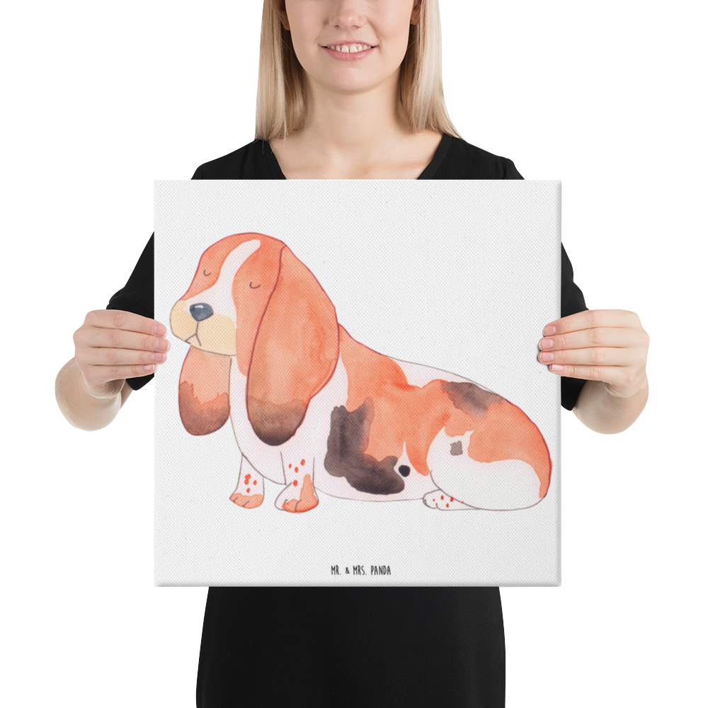 Leinwand Bild Hund Basset Hound Leinwand, Bild, Kunstdruck, Wanddeko, Dekoration, Hund, Hundemotiv, Haustier, Hunderasse, Tierliebhaber, Hundebesitzer, Sprüche, Basset Hound, Basset, Hundeliebe, kinderlos